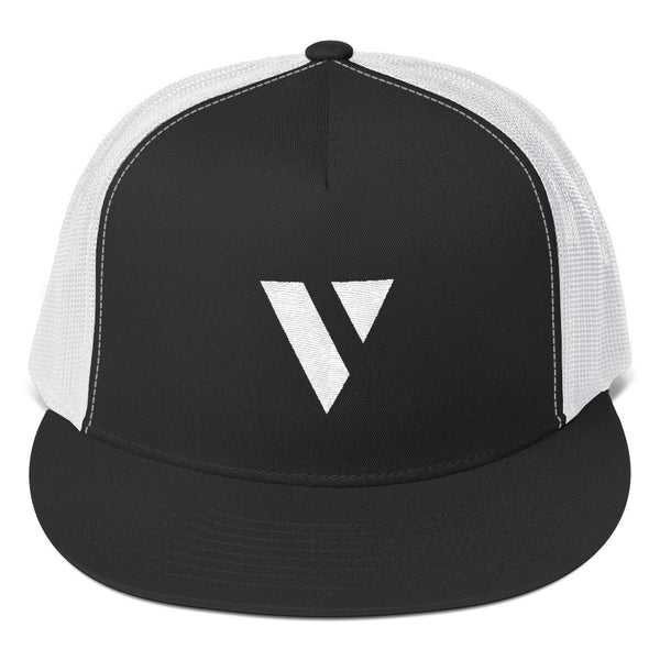 White "V" Trucker Hat