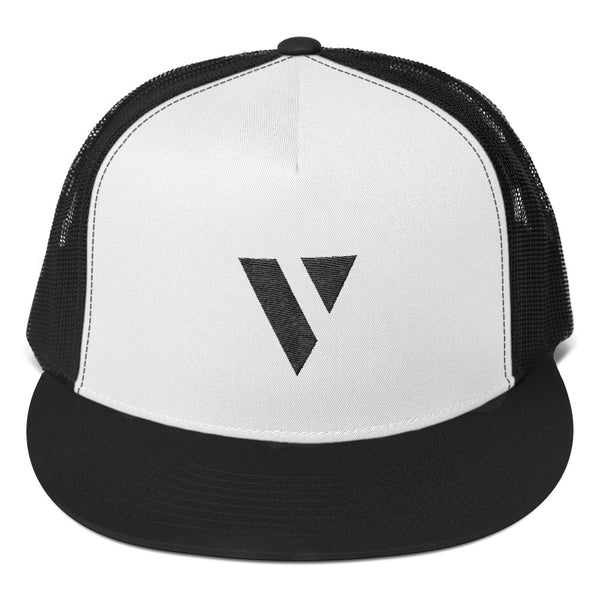 Black "V" Trucker Hat